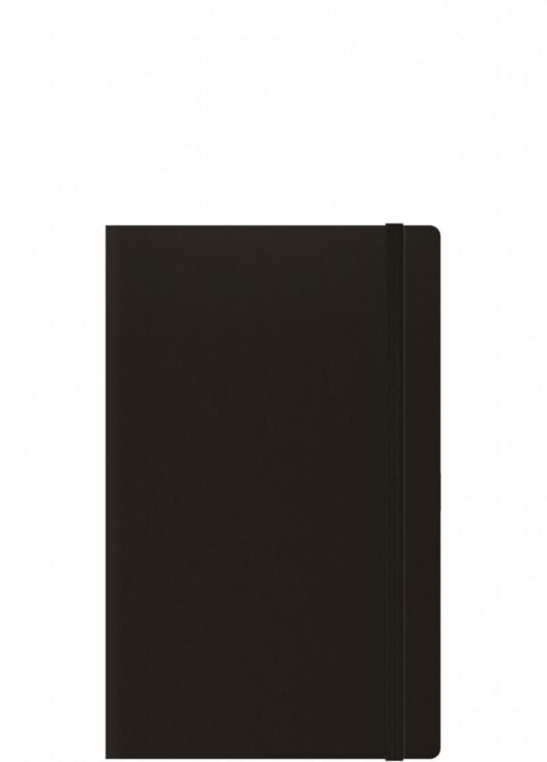 Θεοφύλακτος Σημειωματάριο Ivory Soft Flex Μαύρο Ριγέ  13x21cm Q246B.036
