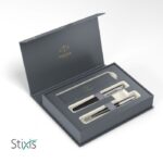 Parker Jotter Bond Street Black CT FP-ΒΡ Σετ Στυλό Ballpoint με Πένα από Ατσάλι Μαύρο σε Θήκη 1171.1222.01