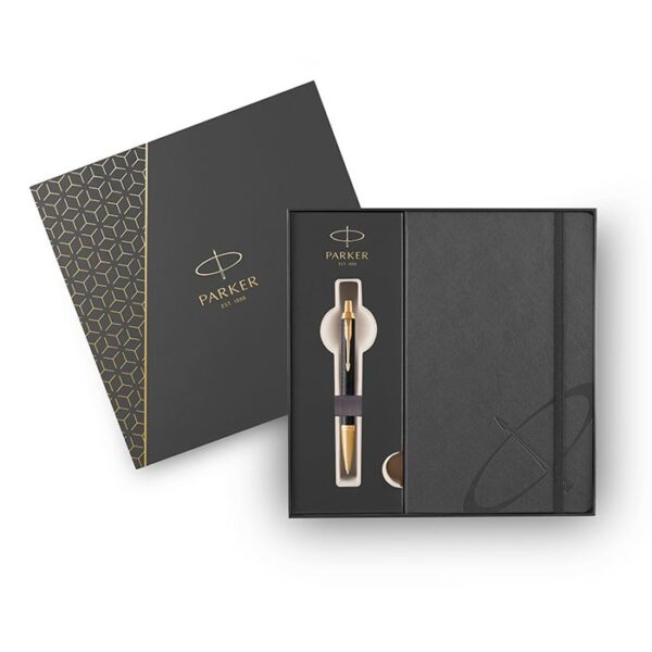 Parker Σετ Στυλό Ballpoint Μαύρο/ Χρυσό και Σημειωματάριο 1159.3103.12