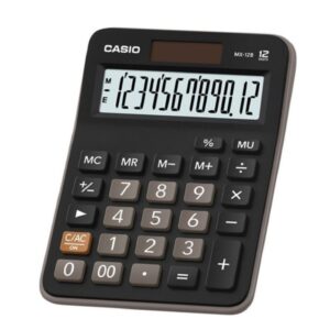 Casio Αριθμομηχανή 12 Ψηφίων Μαύρο  MX-12B