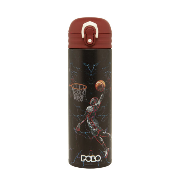 Polo Μπουκάλι Θερμός Μαύρο 500ml με Καλαμάκι 949005 8282