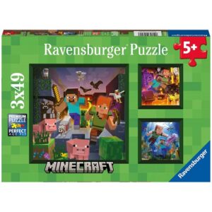 Ravensburger Παιδικό Puzzle Minecraft Biomes 3Χ49 05621