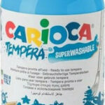 Carioca Tempera Τέμπερα Ζωγραφικής Cyan σε Μπουκάλι 500ml 0027.05