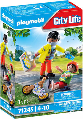 Playmobil City Life Διασώστης Και Παιδάκι 71245