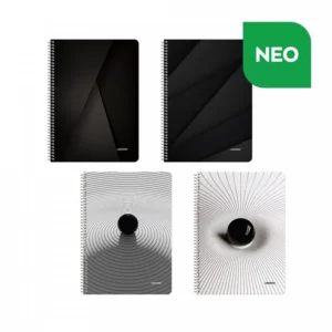 Logigraf Black & White Τετράδιο Σπιράλ με Wirelock A4/21Χ29 05622