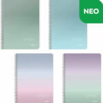 Logigraf Ombre Σπιράλ Τετράδιο Ριγέ Α4 120 Φύλλων 4 Θεμάτων Πολύχρωμο (Διάφορα Σχέδια/Χρώματα) 04824