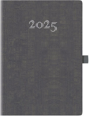Θεοφύλακτος Ημερήσια Ατζέντα 2025 MURANO FLAT ΑΝΘΡΑΚΙ + PENLOOP 14.5x20.5εκ. 689KC.C96
