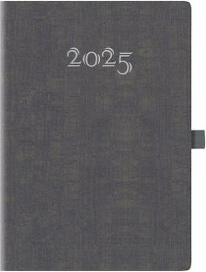 Θεοφύλακτος Ημερήσια Ατζέντα 2025 MURANO FLAT ΑΝΘΡΑΚΙ + PENLOOP 17.2x24εκ. 696KC.C96