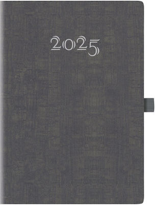 Θεοφύλακτος Ημερήσια Ατζέντα 2025 MURANO FLAT ΑΝΘΡΑΚΙ + PENLOOP 17.2x24εκ. 696KC.C96