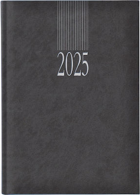 Θεοφύλακτος Ημερήσιο Ημερολόγιο Sidney 2025 14.5x20.5 Black 68620.C072