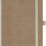 Θεοφύλακτος Σημειωματάριο Ριγέ με Λάστιχο Μπεζ Q24YV.317