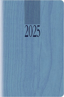 Θεοφύλακτος Διήμερο Ημερολόγιο 2025 Woodline 6.5x10cm Ligth Blue 681AP.D76