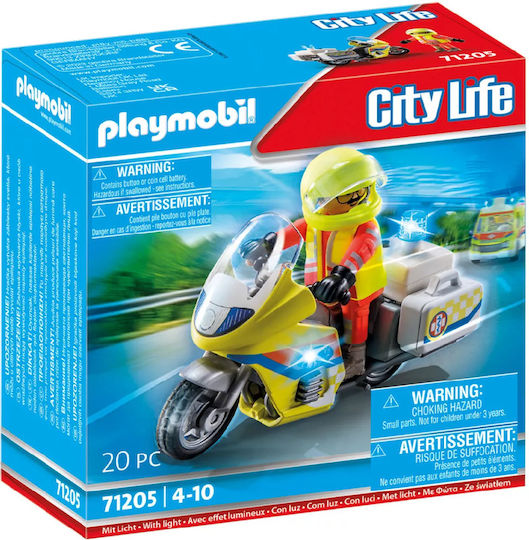 Playmobil City Life Διασώστης με Μοτοσικλέτα για 4-10 ετών71205