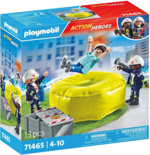 Playmobil Action Heroes Πυροσβέστες Με Στρώμα Διάσωσης 71465