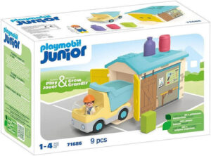 Playmobil Junior Ανατρεπόμενο Φορτηγό με Εργάτη για 1-4 ετών71686