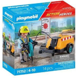 Playmobil Action Heroes Εργάτης με Κομπρεσέρ για 4-10 ετών71752