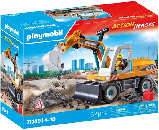Playmobil Action Heroes Μεγάλος Εκσκαφέας Κατασκευών για 4-10 ετών71749