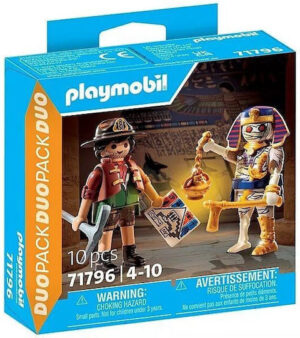 Playmobil Duo Pack Κυνηγός Θησαυρού & Μούμια για 4-10 ετών 71796