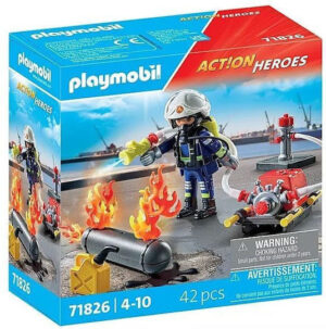 Playmobil Action Heroes Πυροσβέστης με Αντλία Νερού για 4-10 ετών 71826