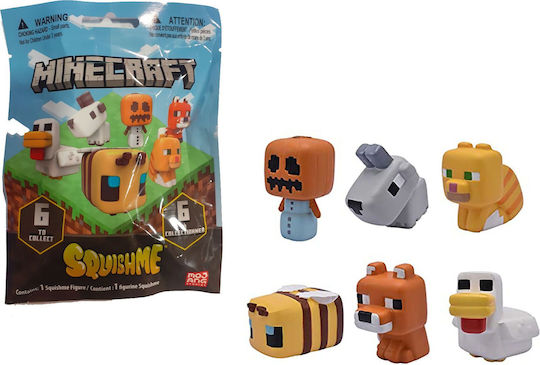 Παιχνίδι Μινιατούρα Minecraft Squishy για 3+ Ετών 6εκ. (Διάφορα Σχέδια) 1τμχ JTMIN-35114