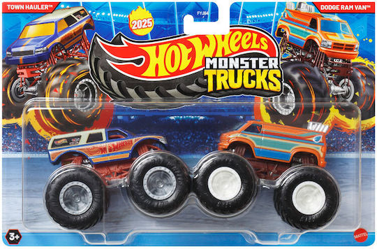 MATTEL Hot Wheels Town Hauler Vs Dodge Ram Van Αυτοκινητάκι Monster Truck JCC65