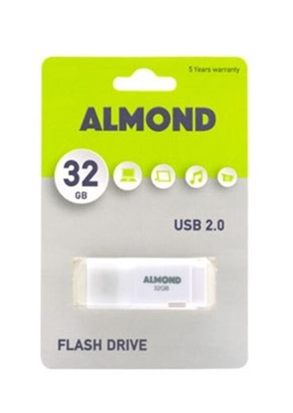 Almond Flash Drive 2.0 USB 32GB Prime Λευκό / 43.USB32ESW