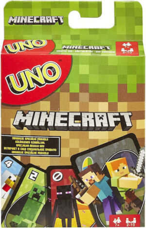 Επιτραπέζιο Παιχνίδι Uno Minecraft Παίκτες για 2-10 Παίκτες 7+ Ετών Mattel FPD61