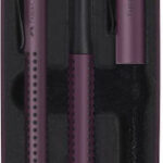 Faber-Castell Grip Σετ Στυλό Ballpoint με Πένα Μωβ σε Θήκη 201530