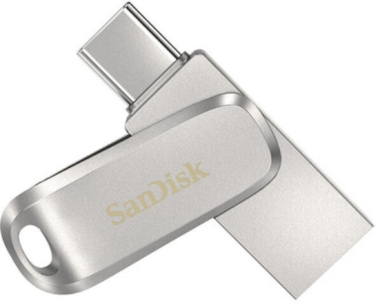 Sandisk Ultra Dual Drive Luxe 128GB USB 3.1 Stick με σύνδεση USB-C Ασημί SDDDC4-128G-G46 - Image 3