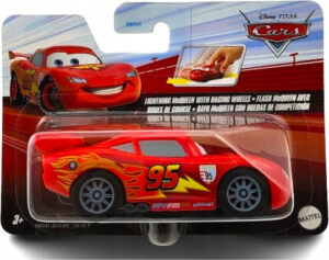 Cars Αυτοκινητάκι Pull Back Lightning Mcqueen With Racing Wheels για 3+ Ετών HWY41