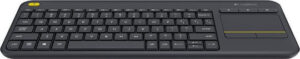 Logitech K400 Plus Ασύρματο Πληκτρολόγιο με Touchpad Αγγλικό US Μαύρο 920-007145