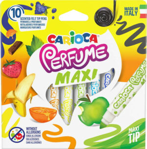 Carioca Perfume Maxi Πλενόμενοι Αρωματικοί Μαρκαδόροι Ζωγραφικής 1mm Χονδροί Σετ 10τμχ 42989