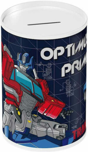 Παιδικός Κουμπαράς Μεταλλικός Transformers Πολύχρωμος 10x10x15cm 000483209