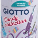 Giotto Candy Collection Μαρκαδόροι Ζωγραφικής Turbo Soft Brush 12 Χρώματα 427700
