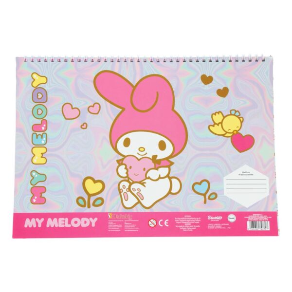 ΜΠΛΟΚ ΖΩΓΡΑΦ MY MELODY 23X33 40ΦΥΛ ΜΕ ΑΥΤΟΚΟΛΛΗΤΑ 000490141 - Image 2