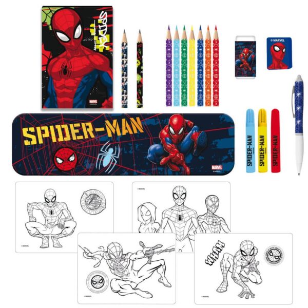 ΣΕΤ ΧΡΩΜΑΤΙΣΜΟΥ ΜΕ ΚΑΣΕΤΙΝΑ 25ΤΕΜ ΣΕ PP ΚΟΥΤΙ SPIDERMAN 000508350 - Image 2