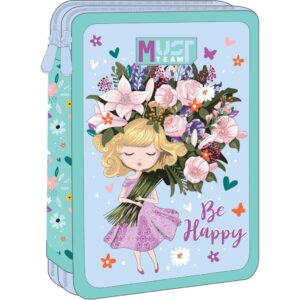 Must Team Be Happy Σχολική Κασετίνα Διπλή Γεμάτη 000586724