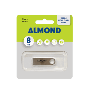 ALMOND FLASH DRIVE USB 8GB ΜΕΤΑΛΛΙΚΟ MINI 43.USB08S