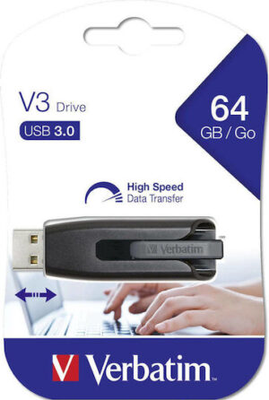 Verbatim 64GB USB Stick Μαύρο 49174