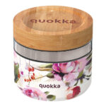 Quokka Dark Flowers Δοχείο Φαγητού Γυάλινο Πολύχρωμο 820ml 40131
