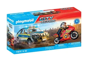 Playmobil Αστυνομικό όχημα Pickup και μοτοσυκλέτα 71875