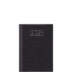 Theofylaktos Ημερήσιο Ημερολόγιο 2026 Μαύρο14.5x20.5cm 689JO.E47