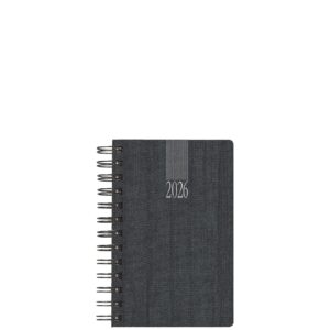 Theofylaktos Ημερήσιο Ημερολόγιο 2026 Σπιράλ Ανθρακί 11x16,5cm 706C1.D57