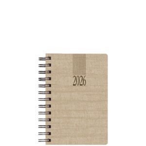 Theofylaktos Ημερήσιο Ημερολόγιο 2026 Σπιράλ Μπεζ 14,5x20,5cm 707C1.988
