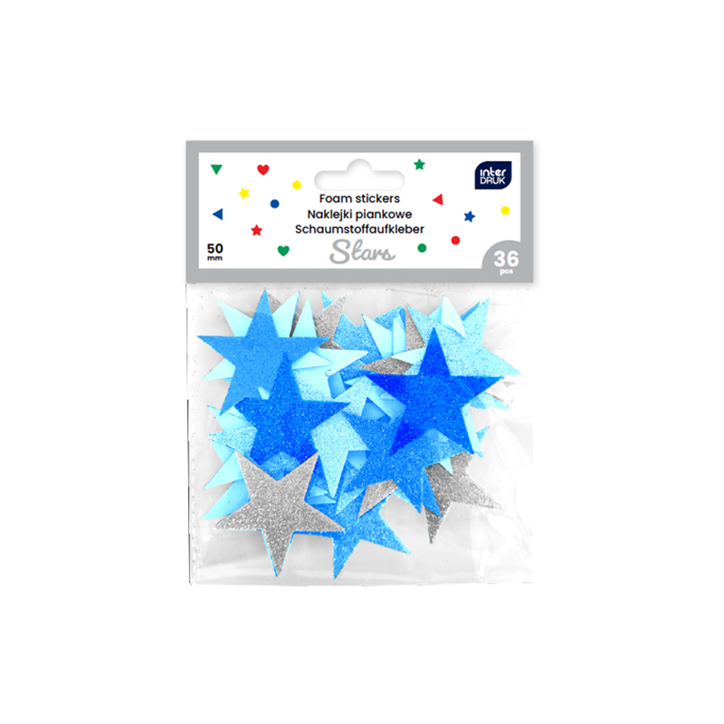 INTERDRUK ΑΥΤΟΚΟΛΛΗΤΑ FOAM STARS 36pcs 111376497