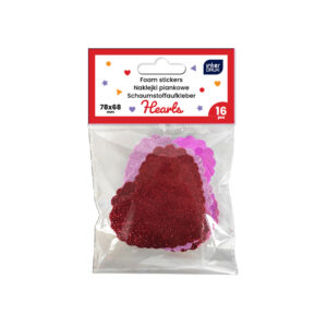 INTERDRUK ΑΥΤΟΚΟΛΛΗΤΑ FOAM HEARTS 16pcs 111376510