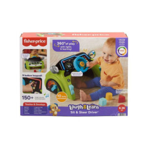 Fisher Price Όχημα Laugh & Learn Sit & Steer Driver Εκπαιδευτικό Αυτοκινητάκι με Μουσική, Φως και Ήχους για 6+ Μηνών HYR91