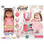 Luna Κούκλα 35 εκ. με έπιπλο ομορφιάς, ήχο και φως 622814