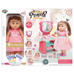 Luna Κούκλα 35 εκ. με έπιπλο ομορφιάς, ήχο και φως 622814