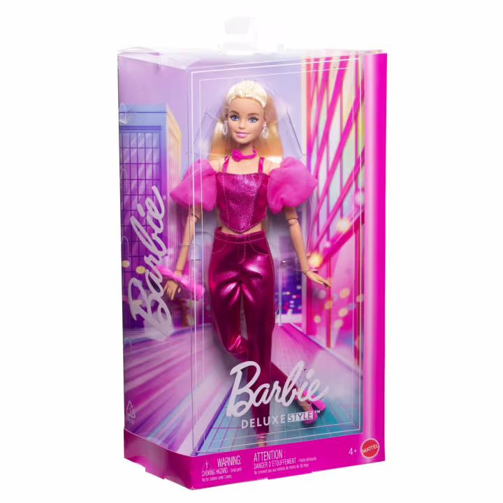 Κούκλα Barbie Deluxe Style Με Λαμπερή Ροζ Εμφάνιση, Κορσέ Και Αξεσουάρ, Ξανθά Μαλλιά JFP40